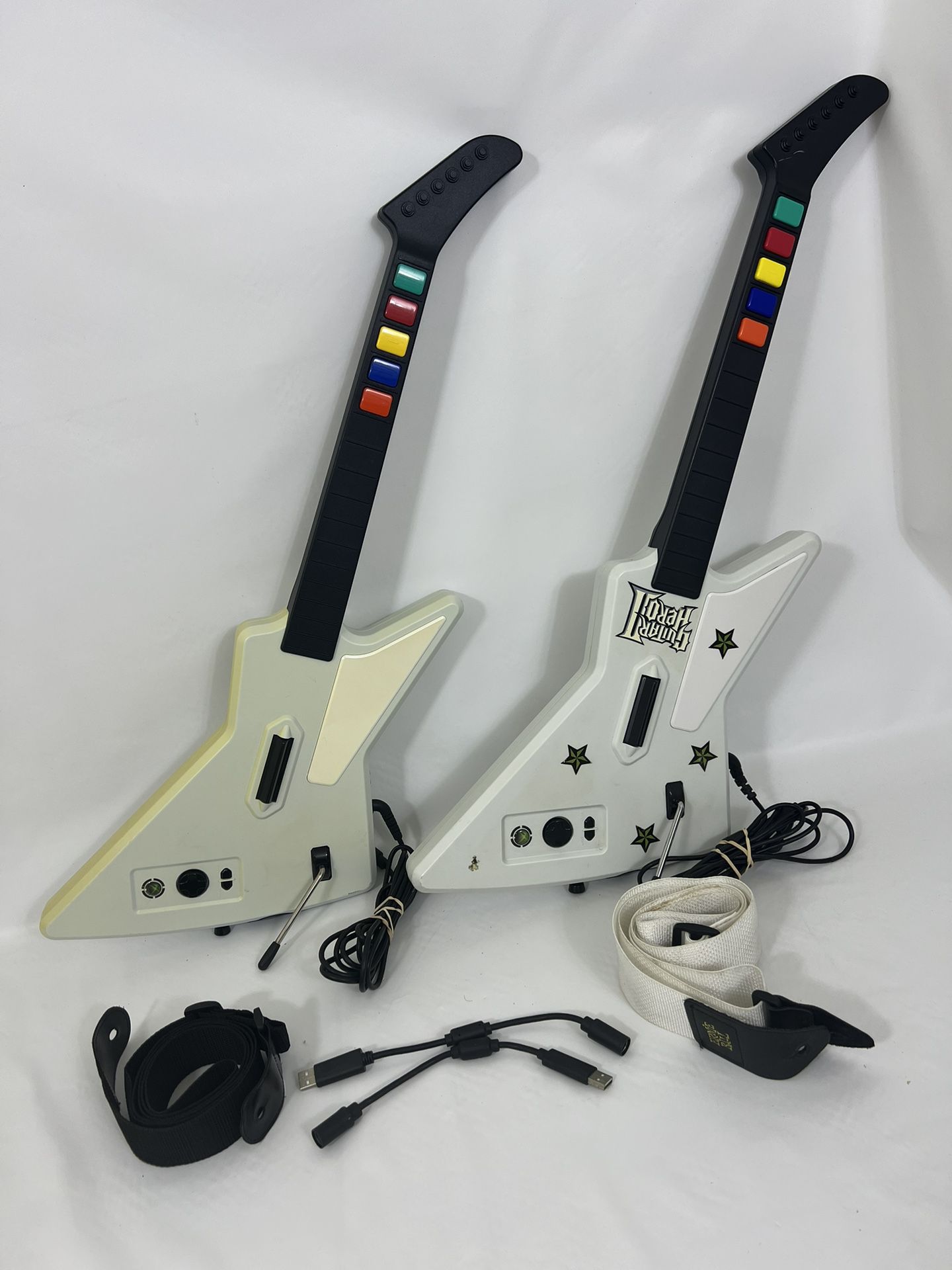 Xbox 360 Guitar Hero Xplorer Controllers 95065 95055 Red Octane Lot of 2 WORKING