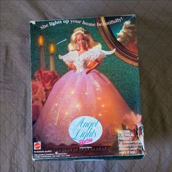 Vintage 1993 Angel Lights Barbie Tree Topper - TESTED & WORKING - Mattel #10610