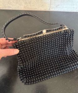 Vintage Black Beaded Purse