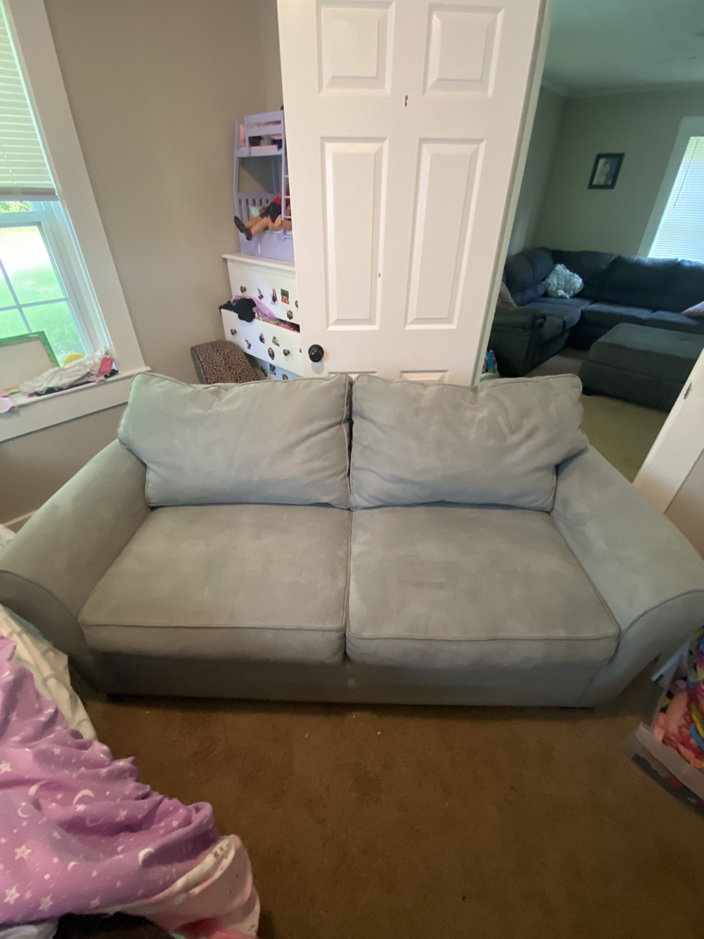 Light Blue Loveseat 