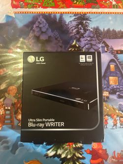 LG - 8x External USB 2.0 Blu-ray Disc Double-Layer DVD+RW/CD-RW Disc Rewriter - Black