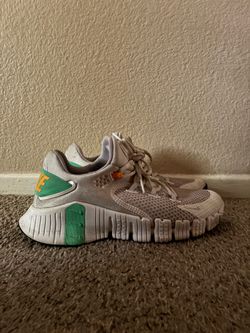 Nike Free Metcon Athletic Training Shoes - Grey / Green / Orange Size 7 W