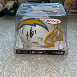 Signed Mini keenan Allen Helmet 