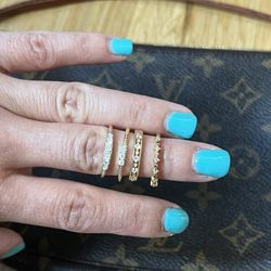 14k white Gold Rings Size 7 