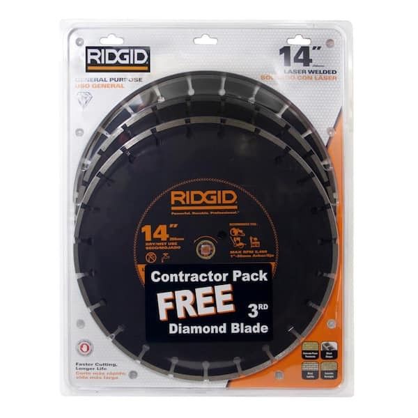 RIDGID 14 in. Diamond Blade (3-Pack