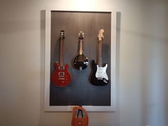74" x 50" x 2.5" guitar display frame.