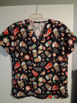 Women's Scrub Tops: HOLIDAY PRINTS $12 Ea, Other Prints$10 Ea