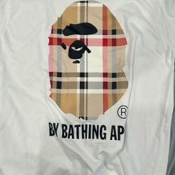Bape X Burberry White Size M