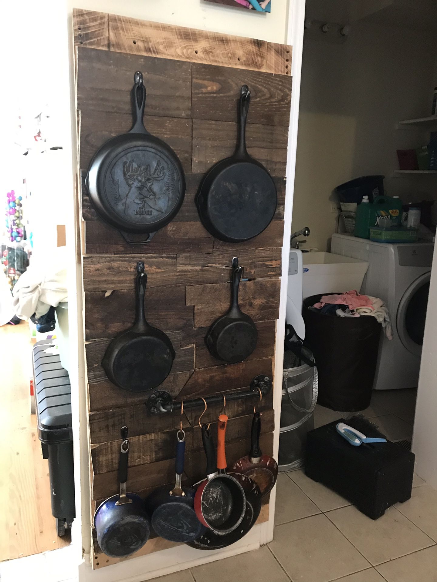 Rustic pot and pan holder/hanger