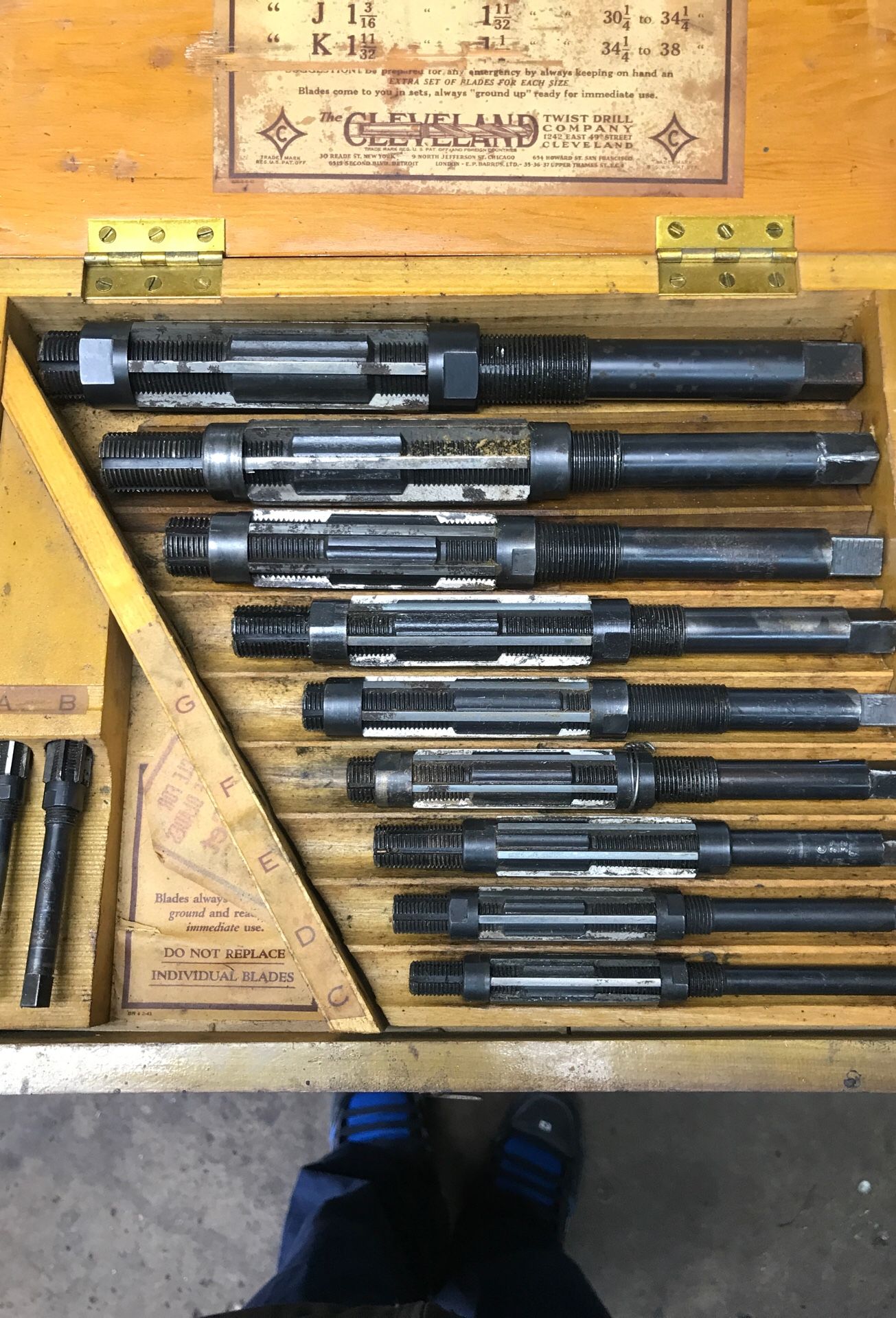 Cleveland Twist Drill QuickSet No. 44 Adjustable Reamer Complete Set