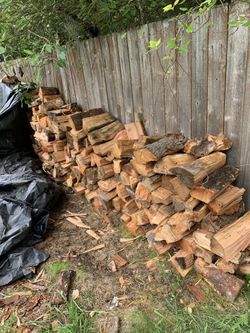 Half cord of split fire wood