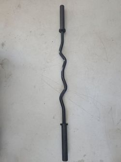 Olympic EZ curl barbell