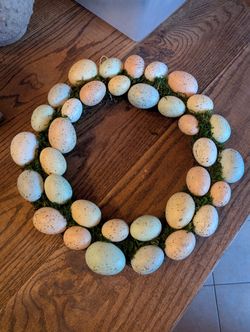 Pastel Easter Egg Wreath, $12, Great Condition