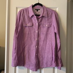 Banana Republic Linen Button Up Shirt 