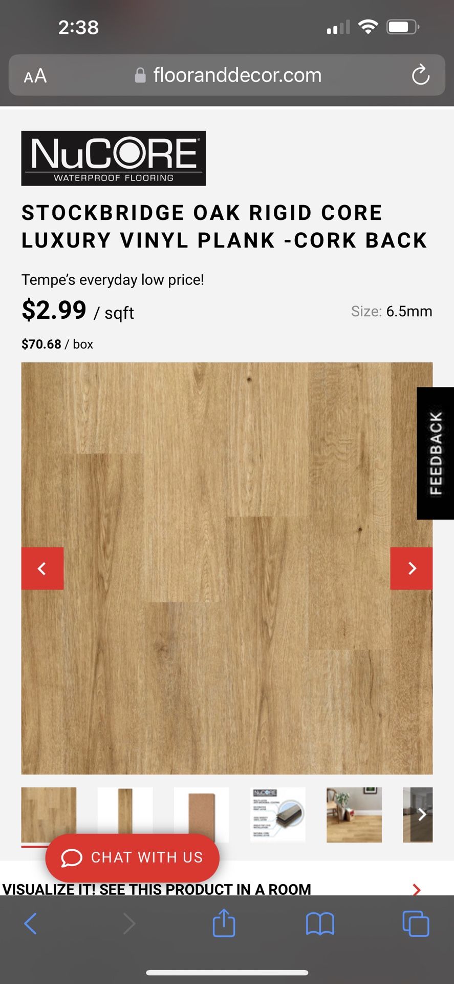 3 New Boxes STOCKBRIDGE OAK RIGID CORE LUXURY VINYL PLANK