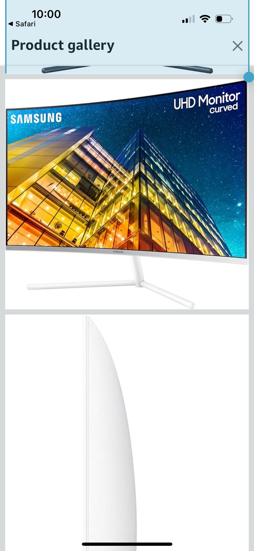 Samsung 32" 4K UHD Curved Monitor 60Hz 3840x2160 U32R591CWN