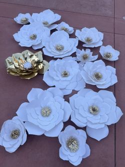 FLORES BLANCAS DE PAPEL (Para Tu Fiesta 🥳)