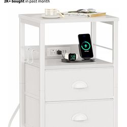 End table with charging station