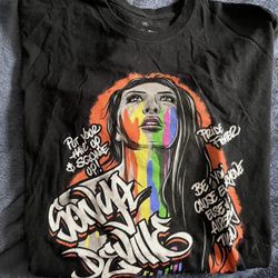 WWE x Urban Aztec Sonya Deville Rainbow Splash Pride Fighter Black T-shirt XXL