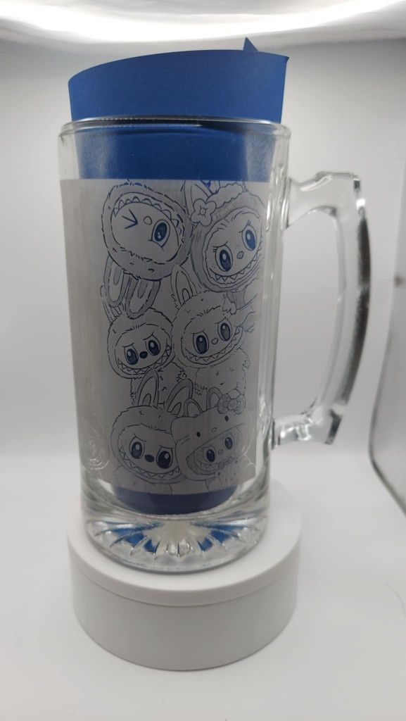 Laser Engraved Labubu Glass MUG 26oz