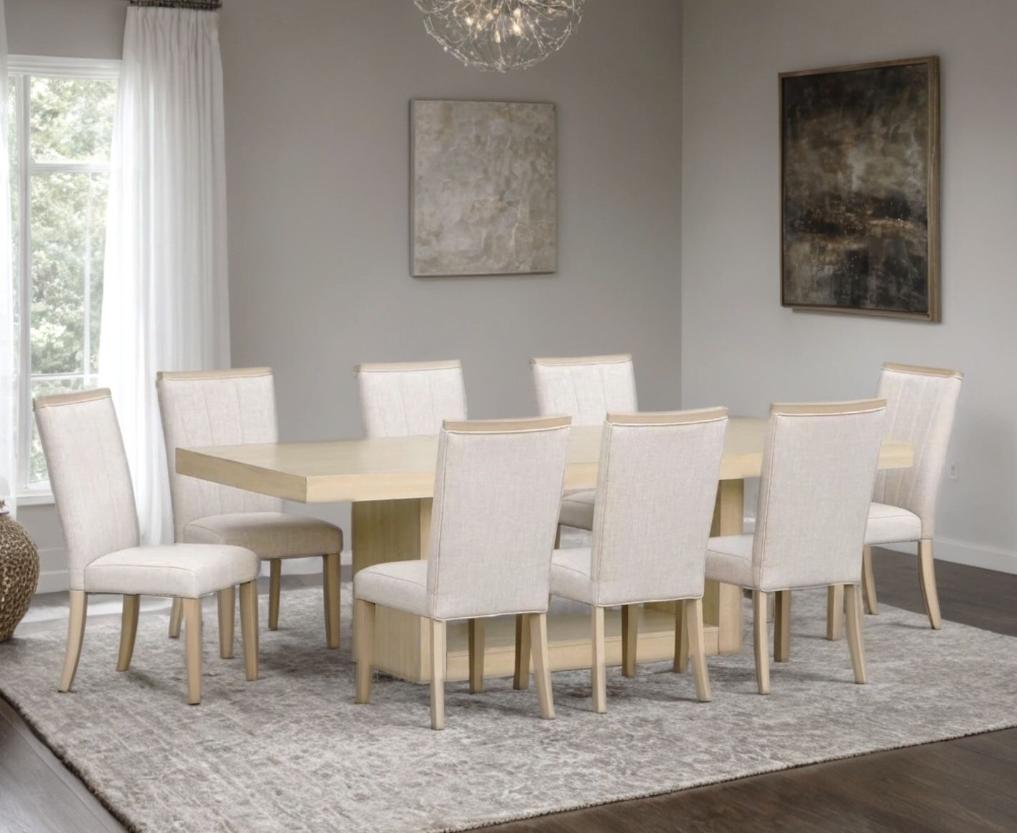 8 Pc Modern Dining Set