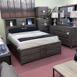 💥HUGE Ashley Furniture Blowout Sale!💥 Brand New 5PC Queen Size Bedroom Set! $50 Down Takes It Home Today! 