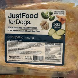 Just Food For Dogs (Frozen and shelf) for kidney, pancreas support