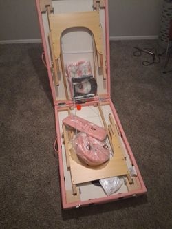 Saloniture Professional Portable Massage Table with Backrest