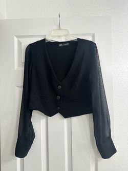 Zara Black Blouse (size L)
