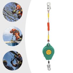 15M Self Retracting Lifeline Lanyard Fall Arrester Fall Protection w/ Hook Green
