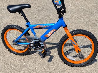 Hot Wheels Kids BMX Bike Blue Orange