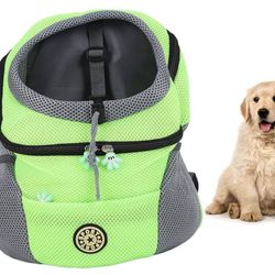 Pet Dog Carrier Backpack Pet Knapsack Ventilation Comfort Spacious Dog Travel Back Pack for Travel Hiking Camping (Green)size Medium 