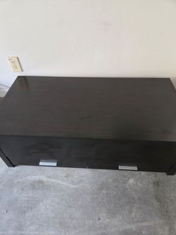 Black TV Stand with Two Drawers