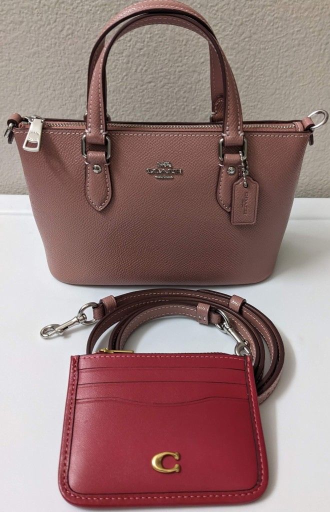 Authentic Brand New Coach Cross Body Mini Tote w/ Card Wallet