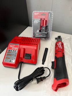 M12 3/8 Ratchet, Battery & Charger