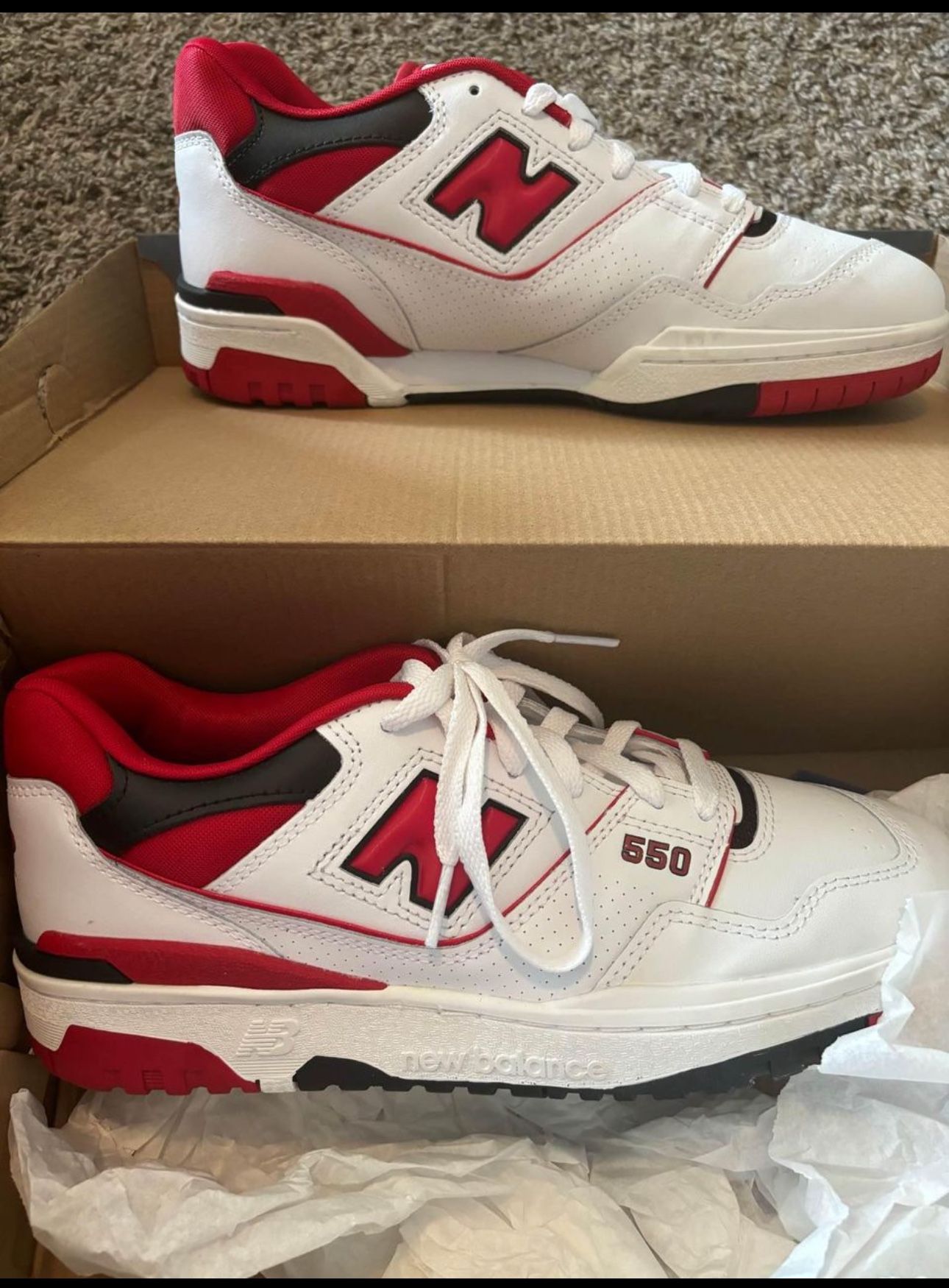New Balance 550 Red And White