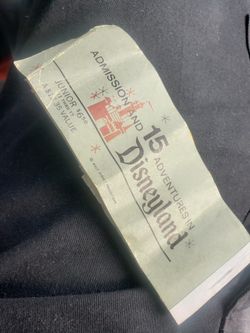 Vintage Admission And 15 Adventures Disneyland Junior Ticket Book Incomplete