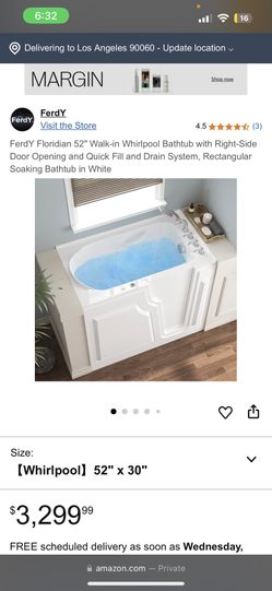 Walk-in Whirlpool Bathtub
