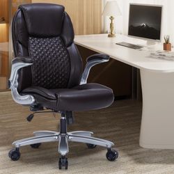 Brand New Desk Leather Chair Ergonomic Office Chair with Adjustable Lumbar Support