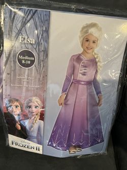 Girls Elsa Dress Costume- Medium 8/10
