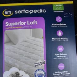 Queen Size Serta Sertapedic Matress Topper
