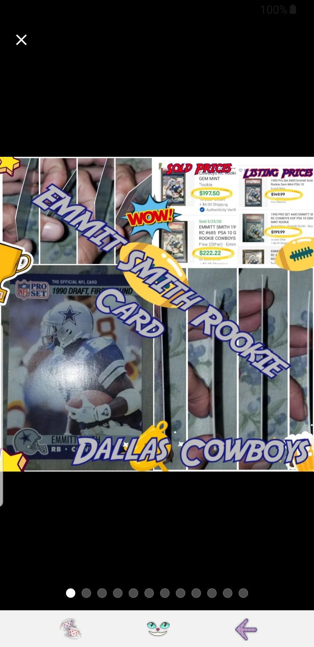 Rookie Card, Dallas Cowboys, Emmit Smith