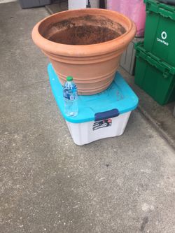 Red Clay pot 13 1/2 inches tall 18 inches across