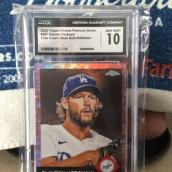 Los Angeles Dodgers Clayton Kershaw 2022 Topps Chrome Platinum Anniversary #367 Toile Cream Rose Gold 