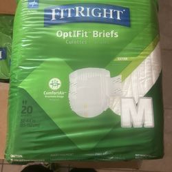 FIT RIGHT Adult Optimist Briefs. 4 Packs Of 20. Size Medium