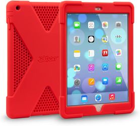 The Joy Factory aXtion Edge Rugged Ultra-Slim Silicone Case for iPad Air, Red