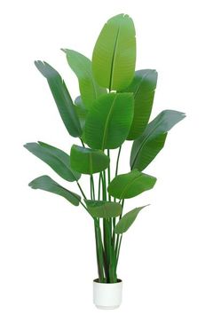 7 ft Artificial Bird of Paradise Plant Faux Indoor Tropical Tree with 13 Trunks