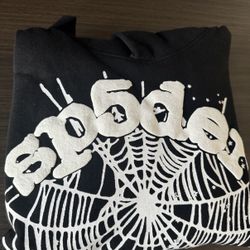 Sp5der Hoodie Black And White Size Large 
