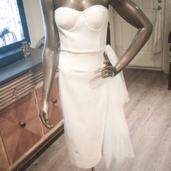 Alika Midi Bandage Dress - White

