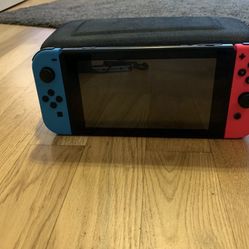 Nintendo Switch Console with Joy-con-Neon Red/Neon-Blue/Grey for 4 Players